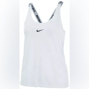 NIKE. Women's Tank Top. White with Black Accents. Size M.